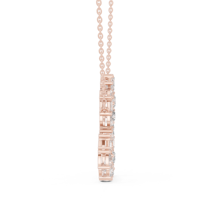 Designer Multi-Shape Lab-Grown Diamond Heart Casual Pendant for Women