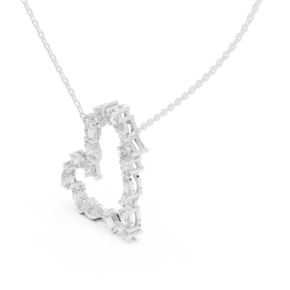 Designer Multi-Shape Lab-Grown Diamond Heart Casual Pendant for Women