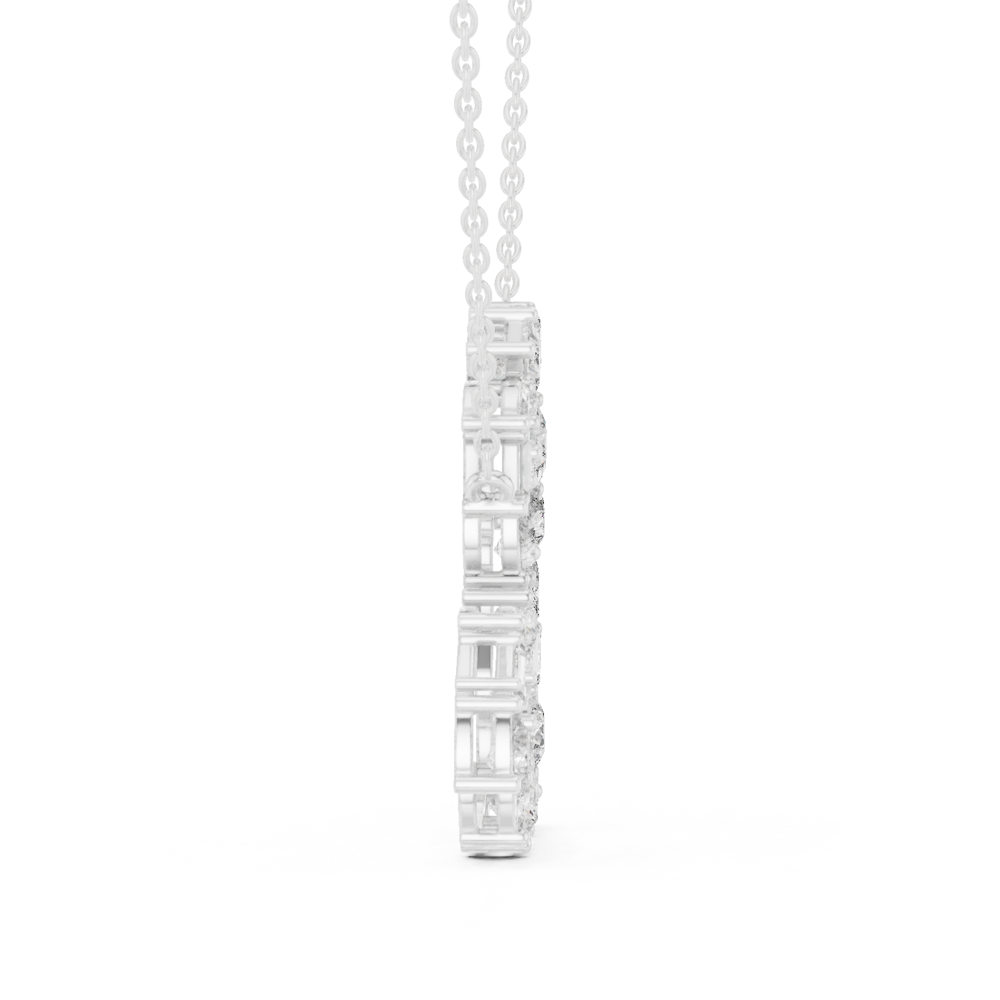 Designer Multi-Shape Lab-Grown Diamond Heart Casual Pendant for Women