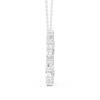 Designer Multi-Shape Lab-Grown Diamond Heart Casual Pendant for Women