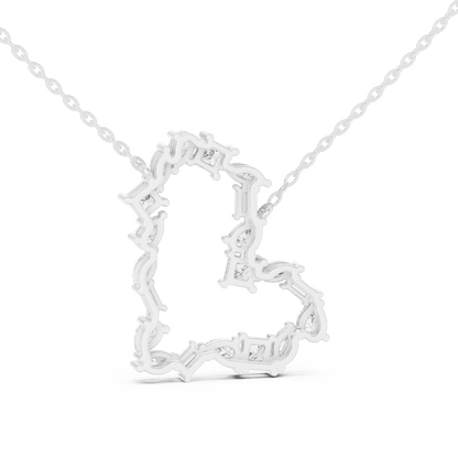 Designer Multi-Shape Lab-Grown Diamond Heart Casual Pendant for Women