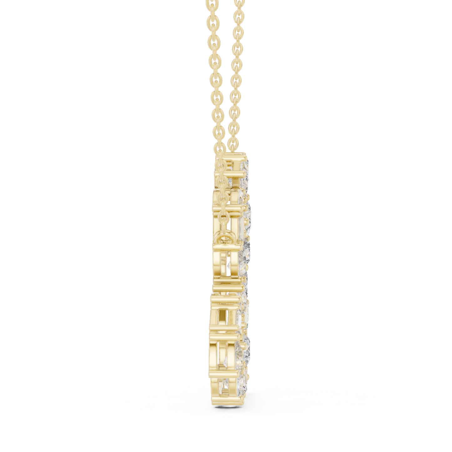 Designer Multi-Shape Lab-Grown Diamond Heart Casual Pendant for Women