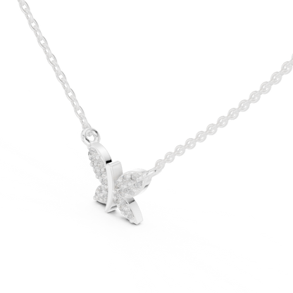 Butterfly Lab Grown Diamond Casual Pendant in 14K Rose Gold