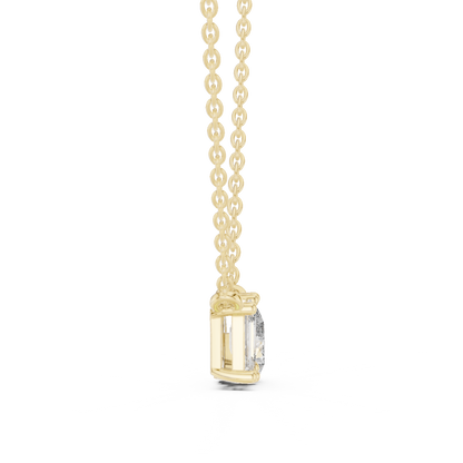 Toi Et Moi Emerald & Pear Lab Grown Diamond Pendant in 14K Rose Gold