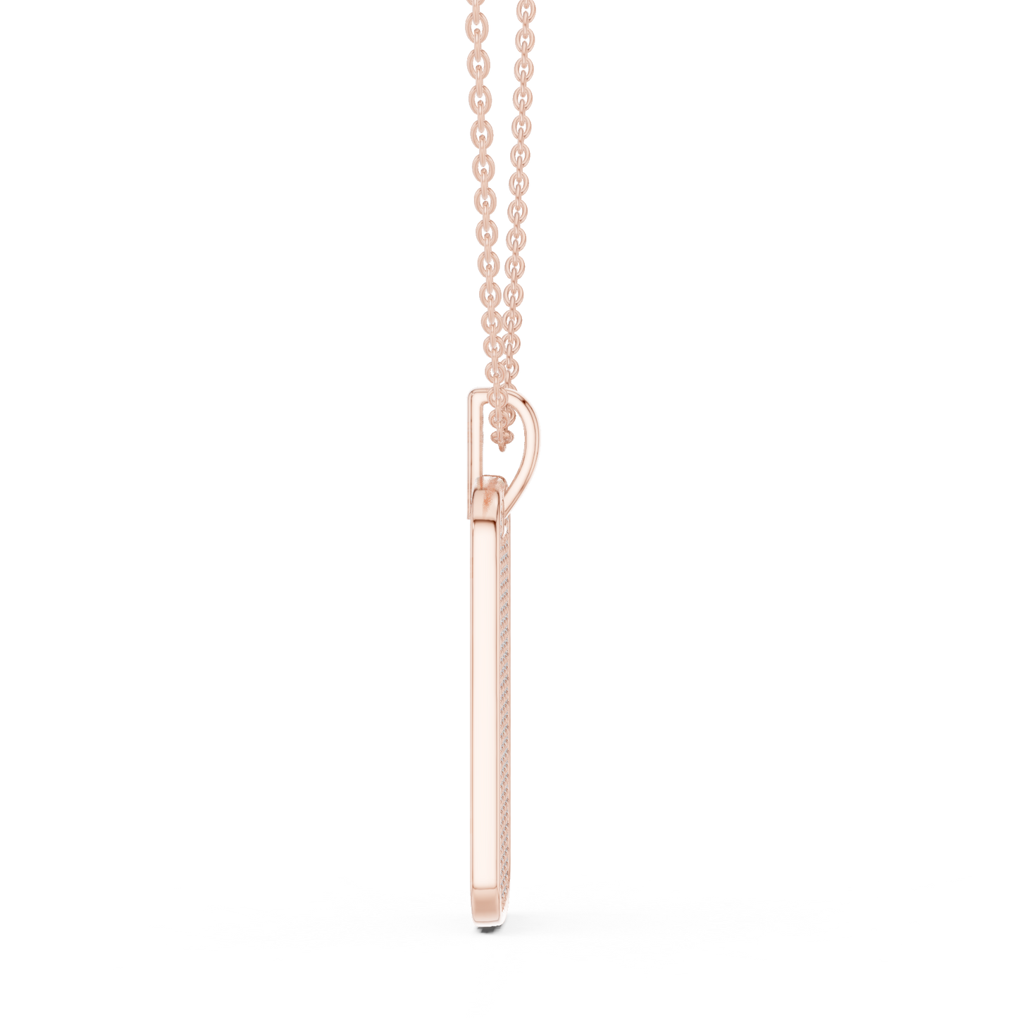 Men's Lab-Grown Diamond Dog Tag Pendant in Yellow Gold