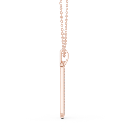Men's Lab-Grown Diamond Dog Tag Pendant in Yellow Gold