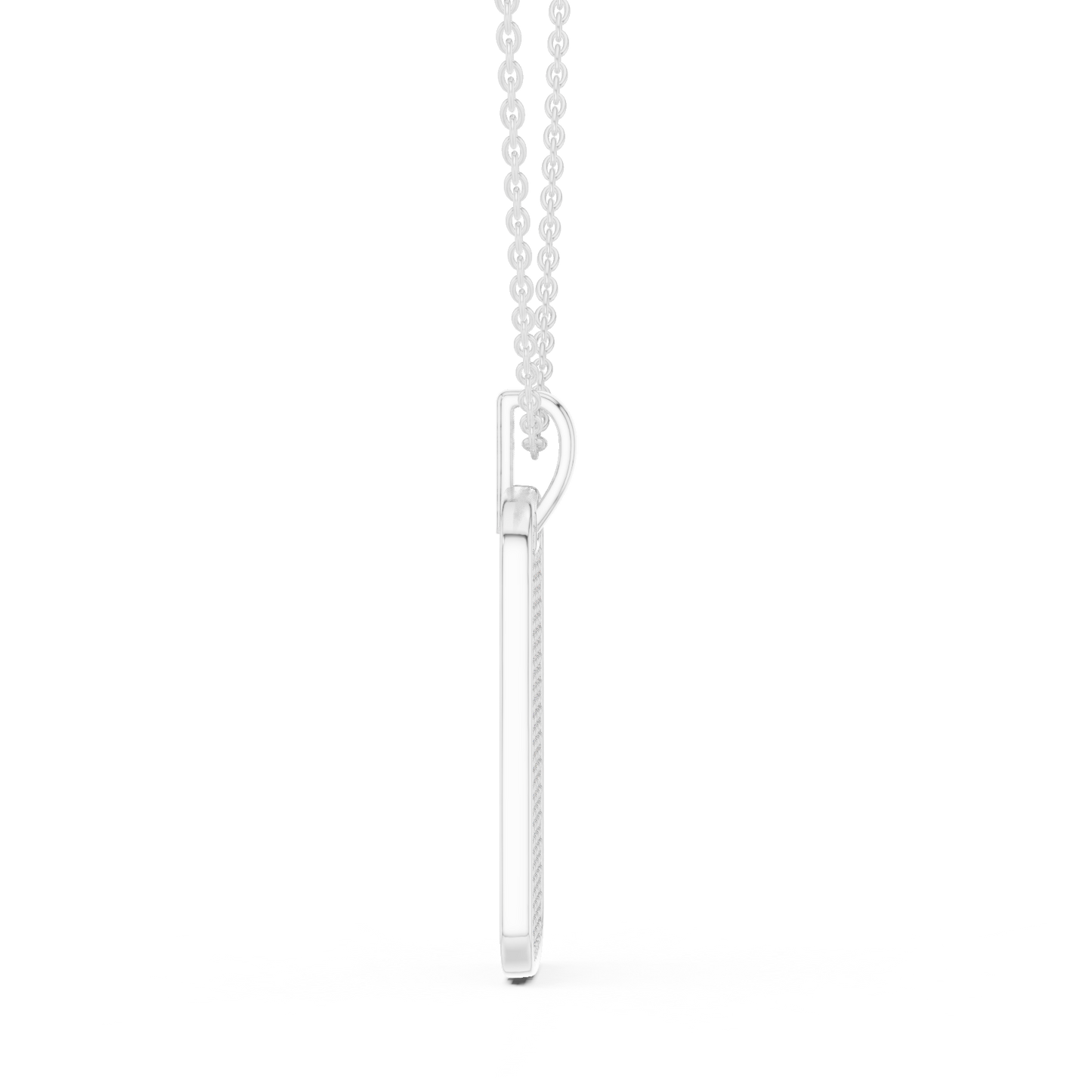 Men's Lab-Grown Diamond Dog Tag Pendant in Yellow Gold