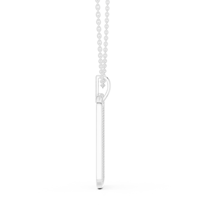 Men's Lab-Grown Diamond Dog Tag Pendant in Yellow Gold