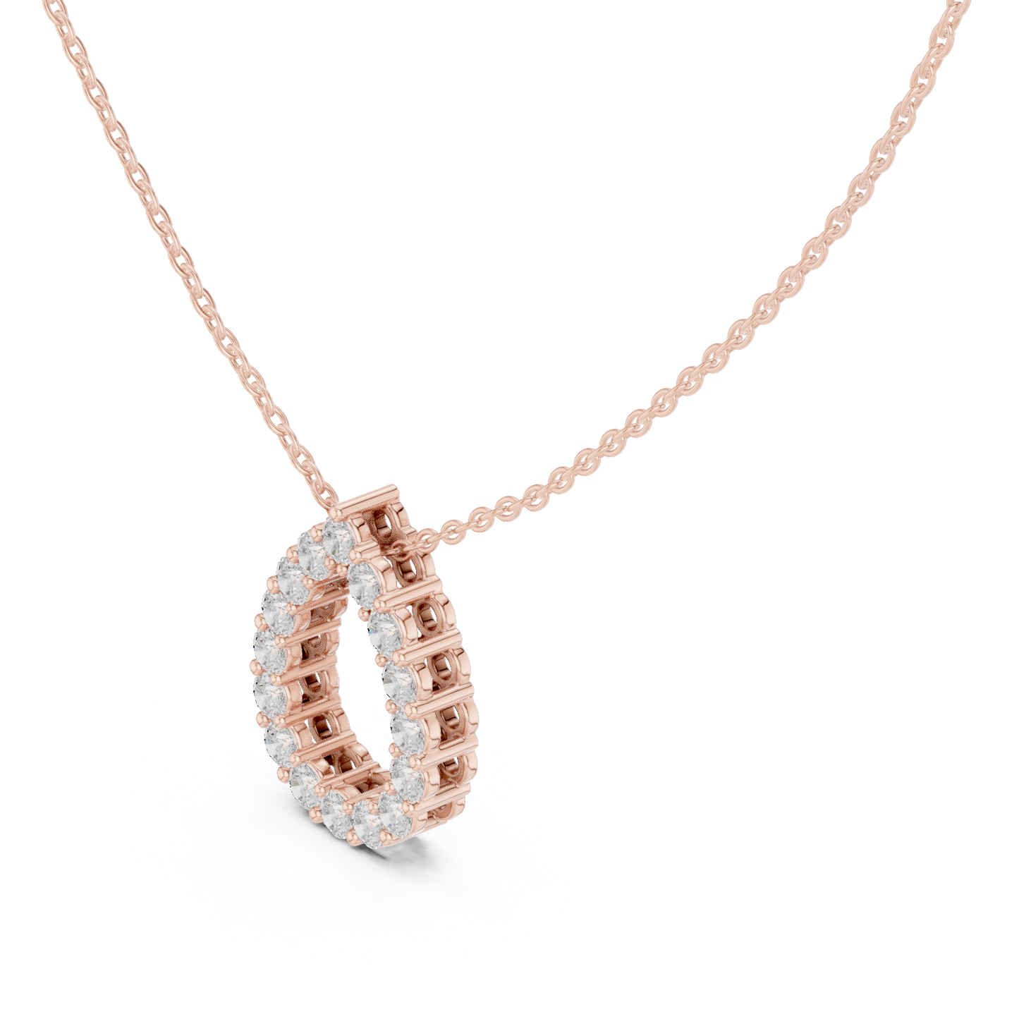Pear Shape Round Lab-Grown Diamond Everyday Pendant in White Gold