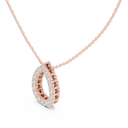 Pear Shape Round Lab-Grown Diamond Everyday Pendant in White Gold