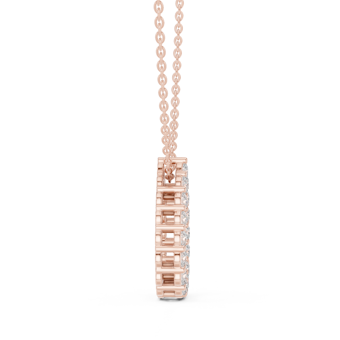 Pear Shape Round Lab-Grown Diamond Everyday Pendant in White Gold