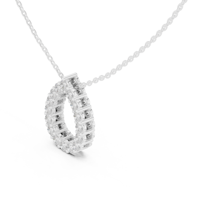 Pear Shape Round Lab-Grown Diamond Everyday Pendant in White Gold