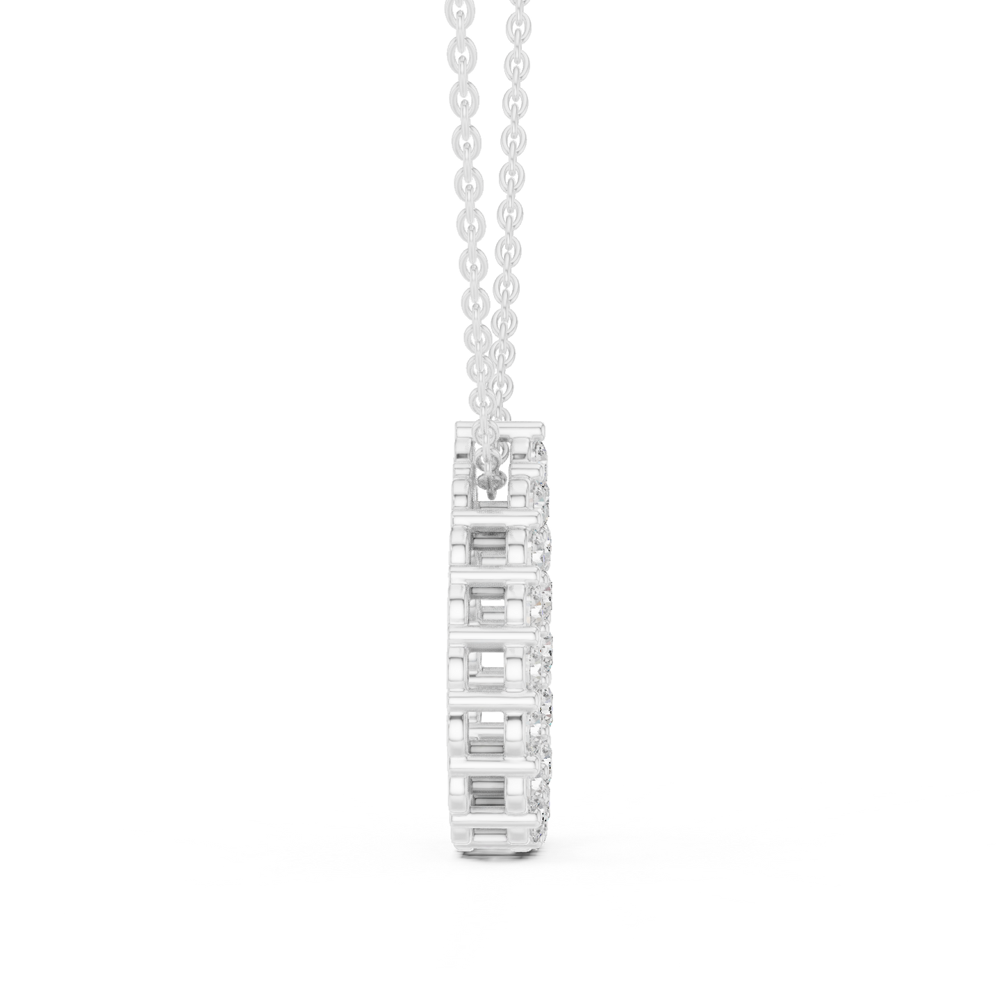 Pear Shape Round Lab-Grown Diamond Everyday Pendant in White Gold