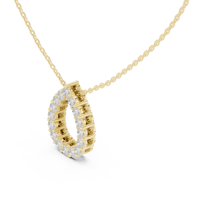 Pear Shape Round Lab-Grown Diamond Everyday Pendant in White Gold