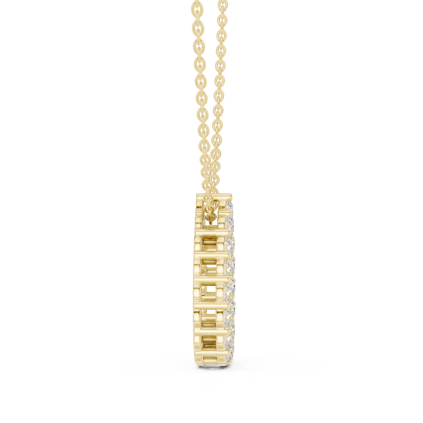 Pear Shape Round Lab-Grown Diamond Everyday Pendant in White Gold