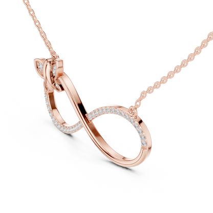 Infinity Butterfly Lab-Grown Diamond Pendant in Rose Gold