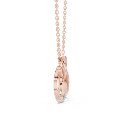 Infinity Butterfly Lab-Grown Diamond Pendant in Rose Gold