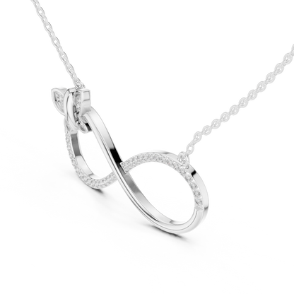 Infinity Butterfly Lab-Grown Diamond Pendant in Rose Gold