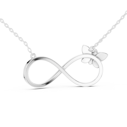 Infinity Butterfly Lab-Grown Diamond Pendant in Rose Gold
