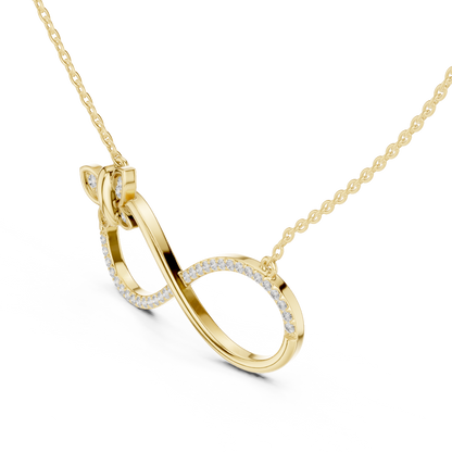 Infinity Butterfly Lab-Grown Diamond Pendant in Rose Gold