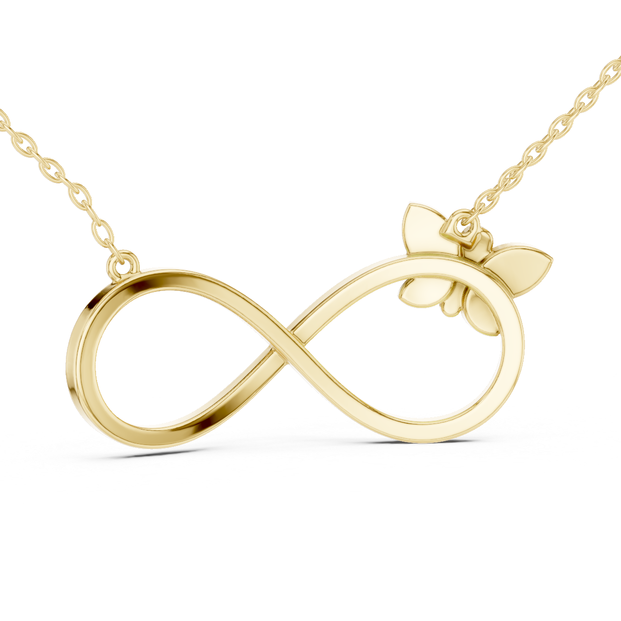 Infinity Butterfly Lab-Grown Diamond Pendant in Rose Gold