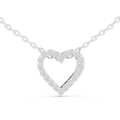 Romantic Heart Lab-Grown Diamond Heart Pendant 14K Yellow Gold
