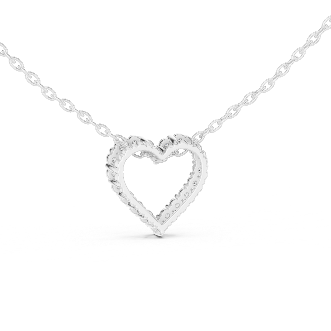 Romantic Heart Lab-Grown Diamond Heart Pendant 14K Yellow Gold