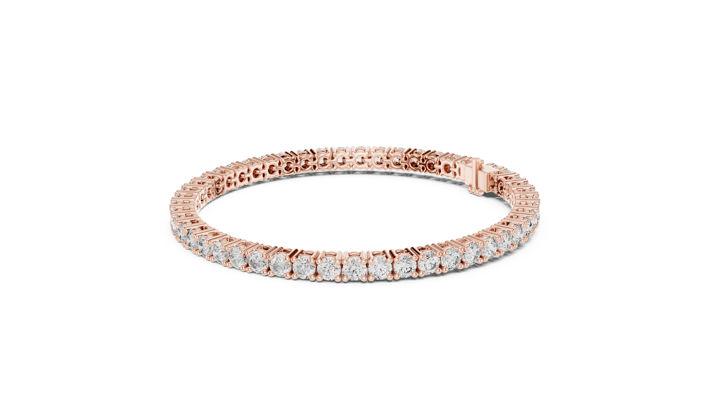 Round Diamond Tennis Bracelet in 14K White Gold