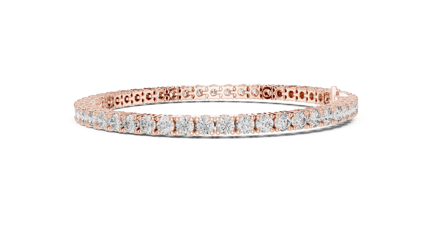 Round Diamond Tennis Bracelet in 14K White Gold