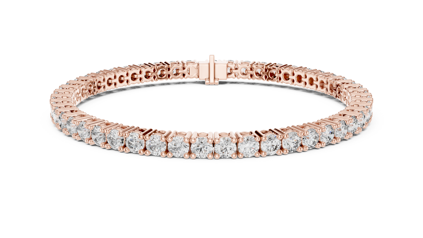 Round Diamond Tennis Bracelet in 14K White Gold