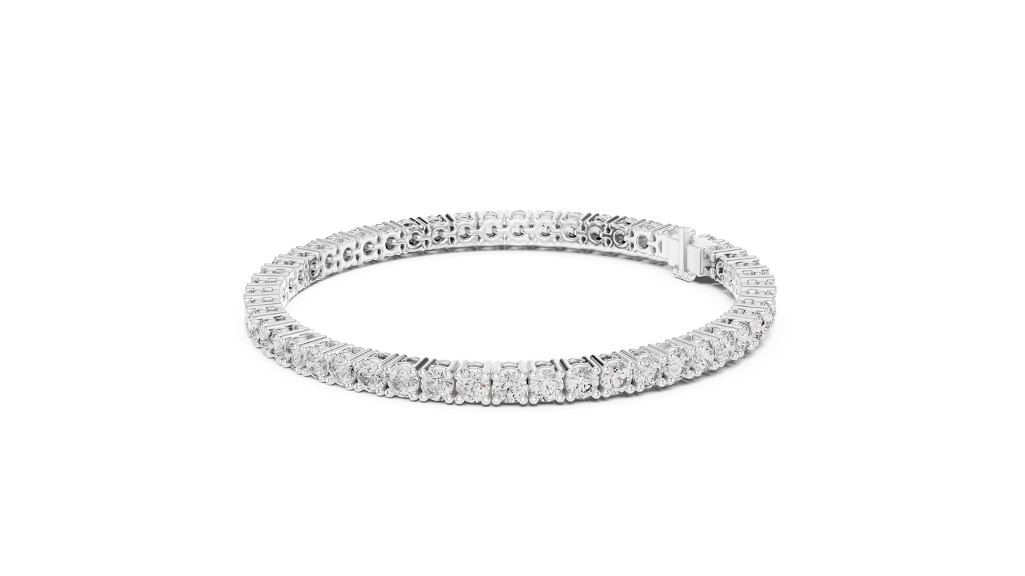 Round Diamond Tennis Bracelet in 14K White Gold