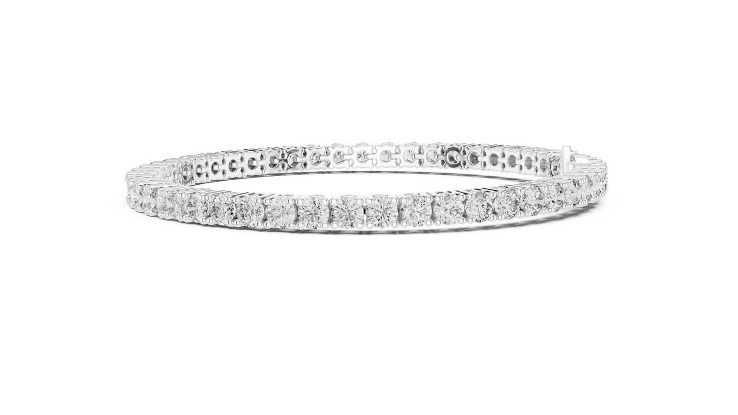 Round Diamond Tennis Bracelet in 14K White Gold