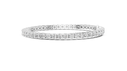 Round Diamond Tennis Bracelet in 14K White Gold