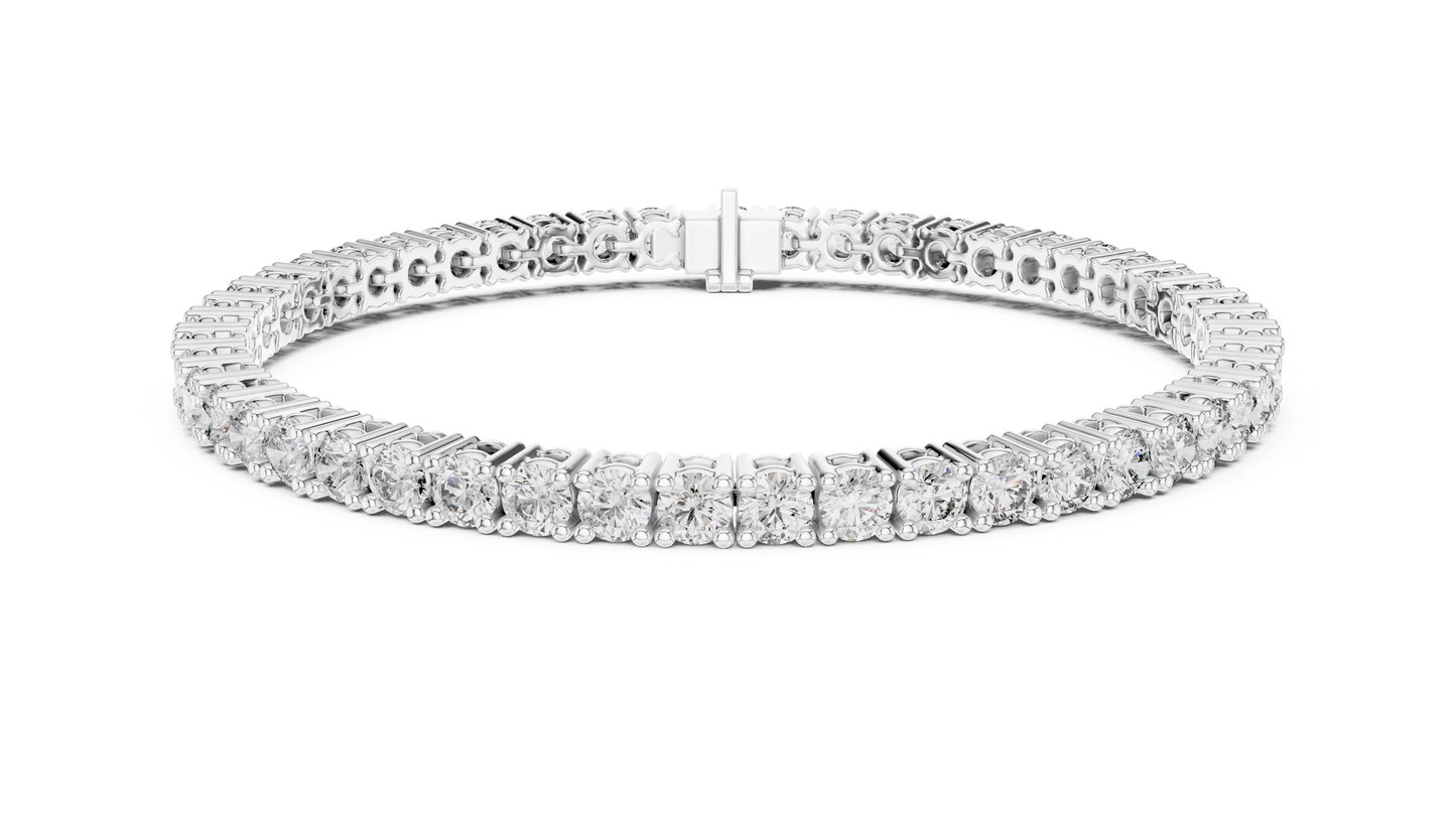 Round Diamond Tennis Bracelet in 14K White Gold