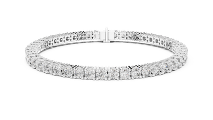 Round Diamond Tennis Bracelet in 14K White Gold