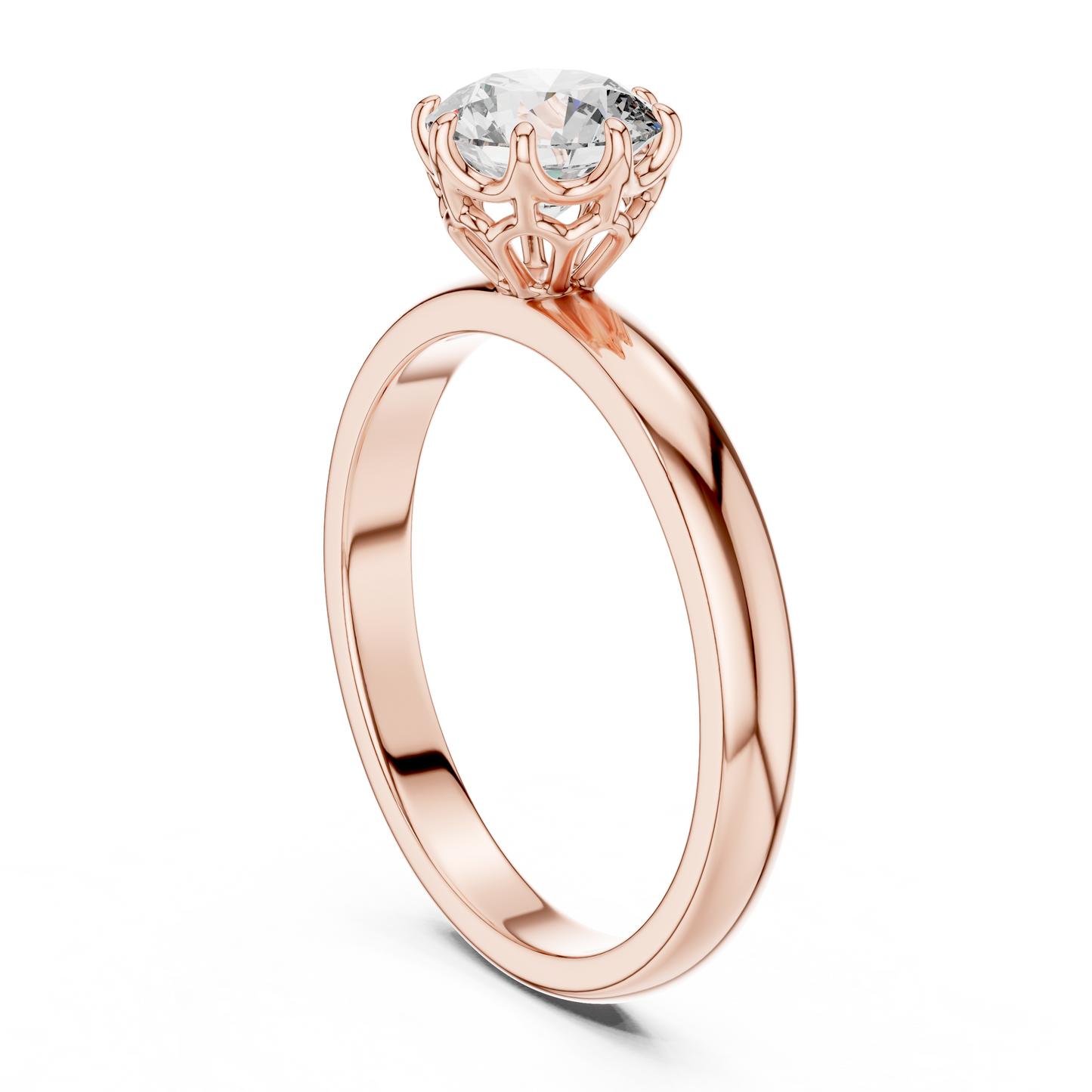 Round Cut Lab Grown Diamond Ring