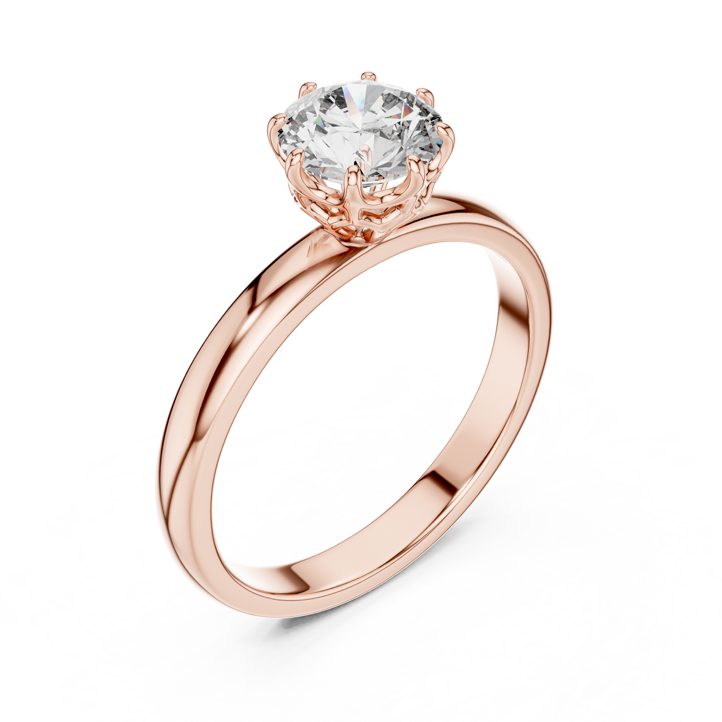 Round Cut Lab Grown Diamond Ring