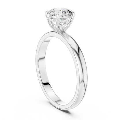 Round Cut Lab Grown Diamond Ring