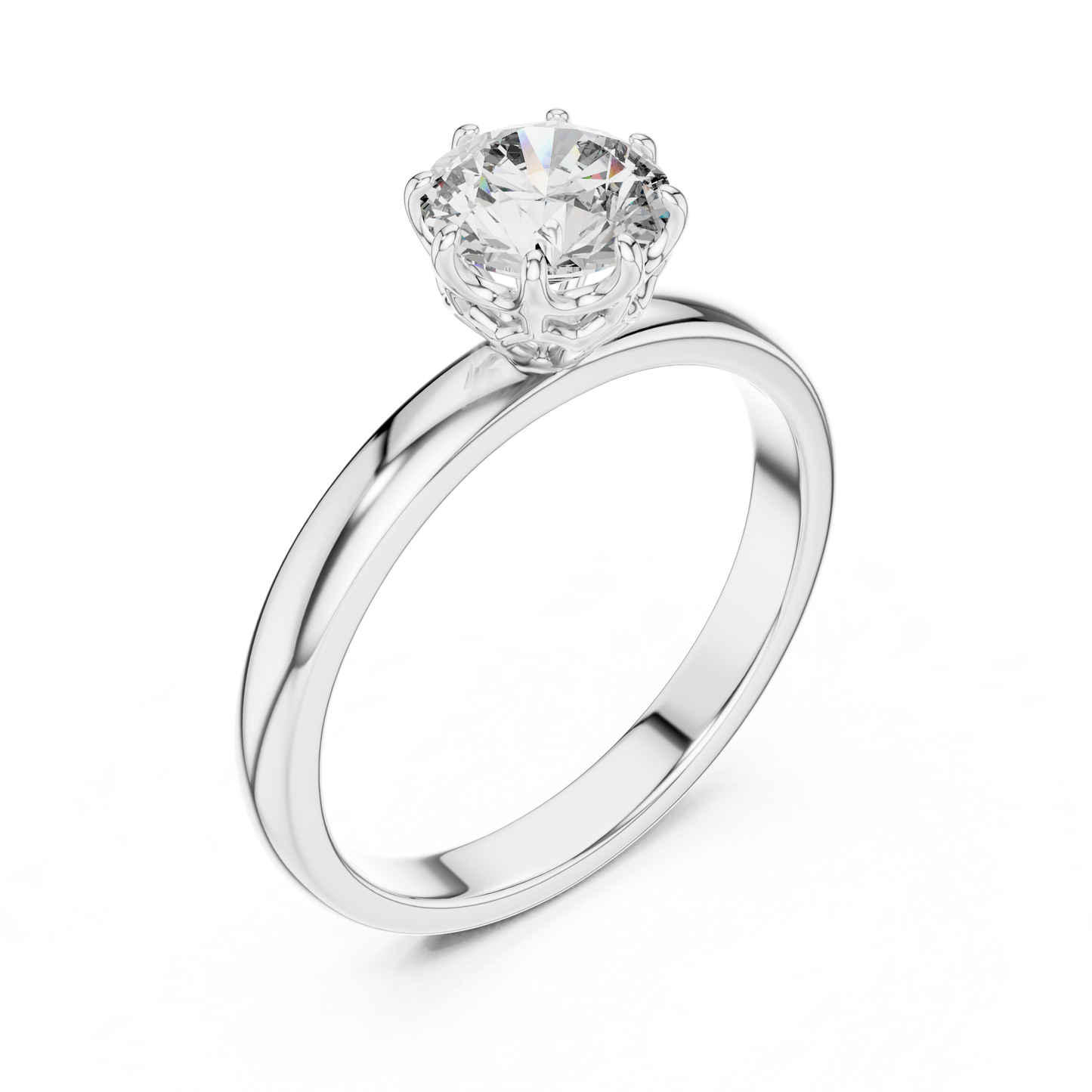 Round Cut Lab Grown Diamond Ring