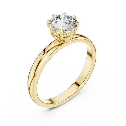 Round Cut Lab Grown Diamond Ring