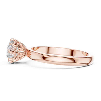 Round Cut Lab Grown Diamond Ring