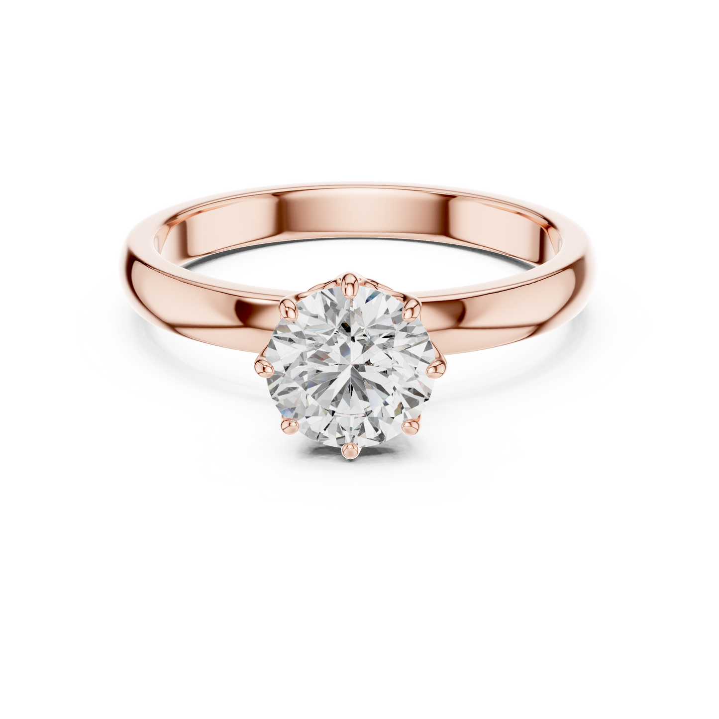 Round Cut Lab Grown Diamond Ring