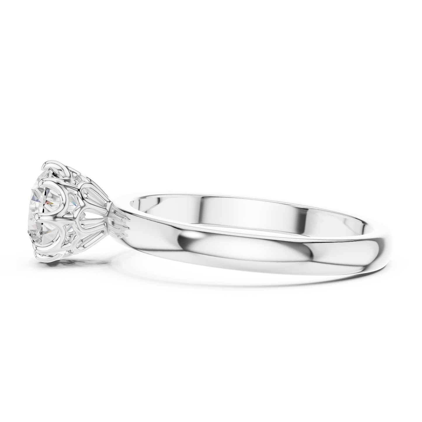 Round Cut Lab Grown Diamond Ring