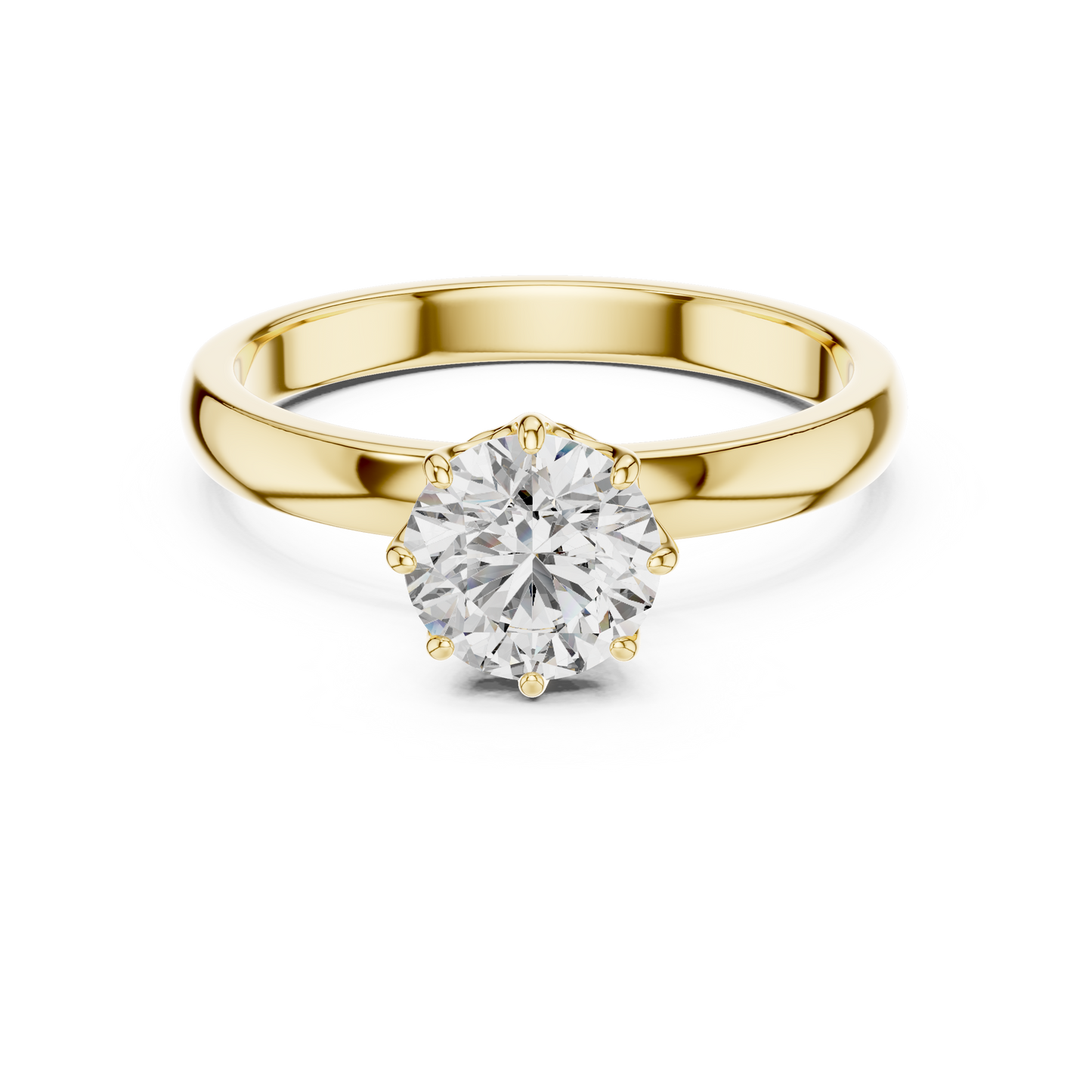 Round Cut Lab Grown Diamond Ring