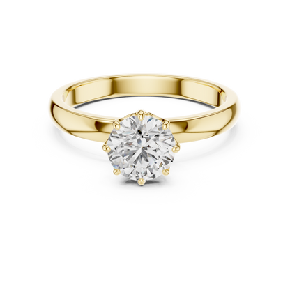 Round Cut Lab Grown Diamond Ring