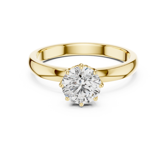Round Cut Lab Grown Diamond Ring