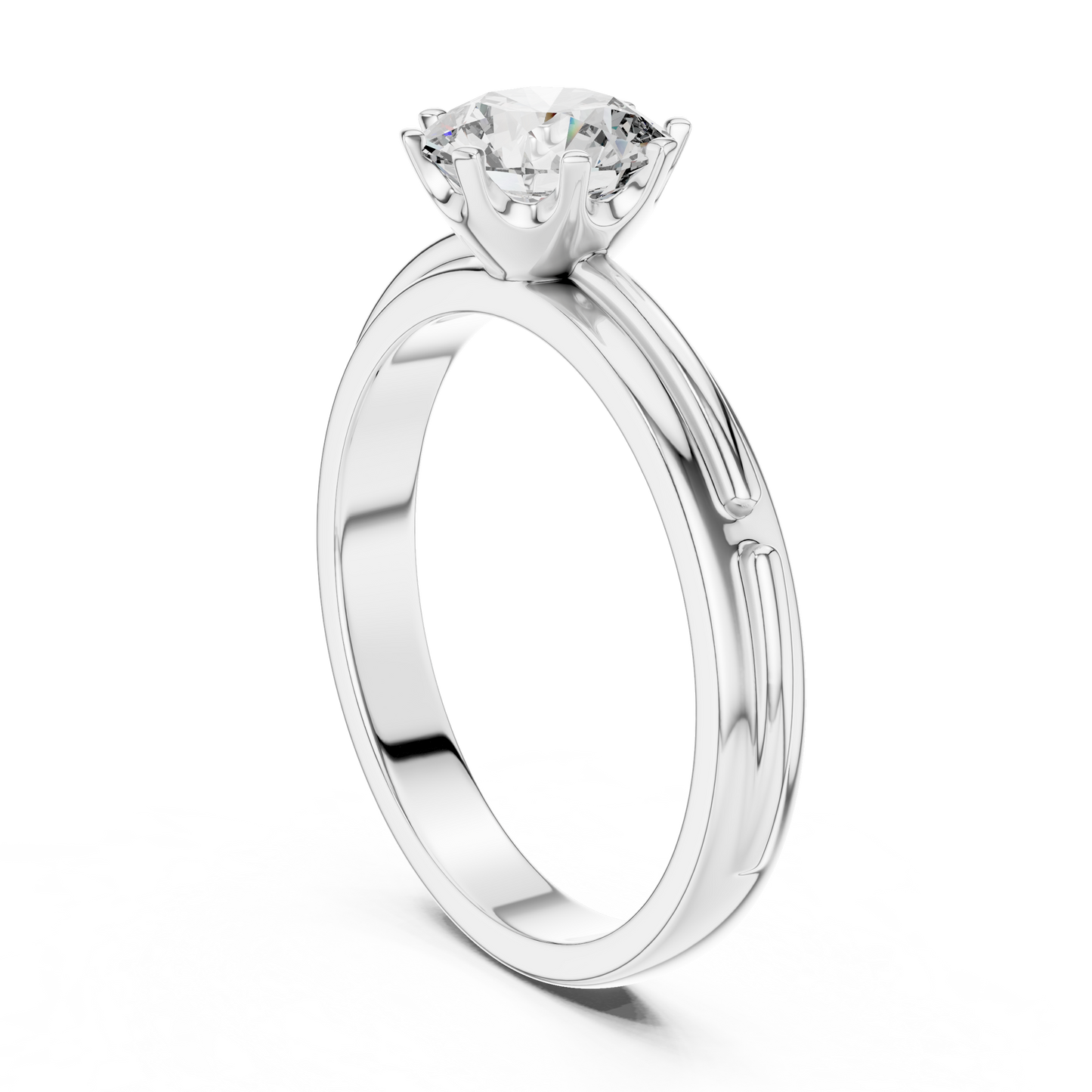 Rose Gold Round Lab Grown Diamond Engagement Ring – Six Prong Solitaire