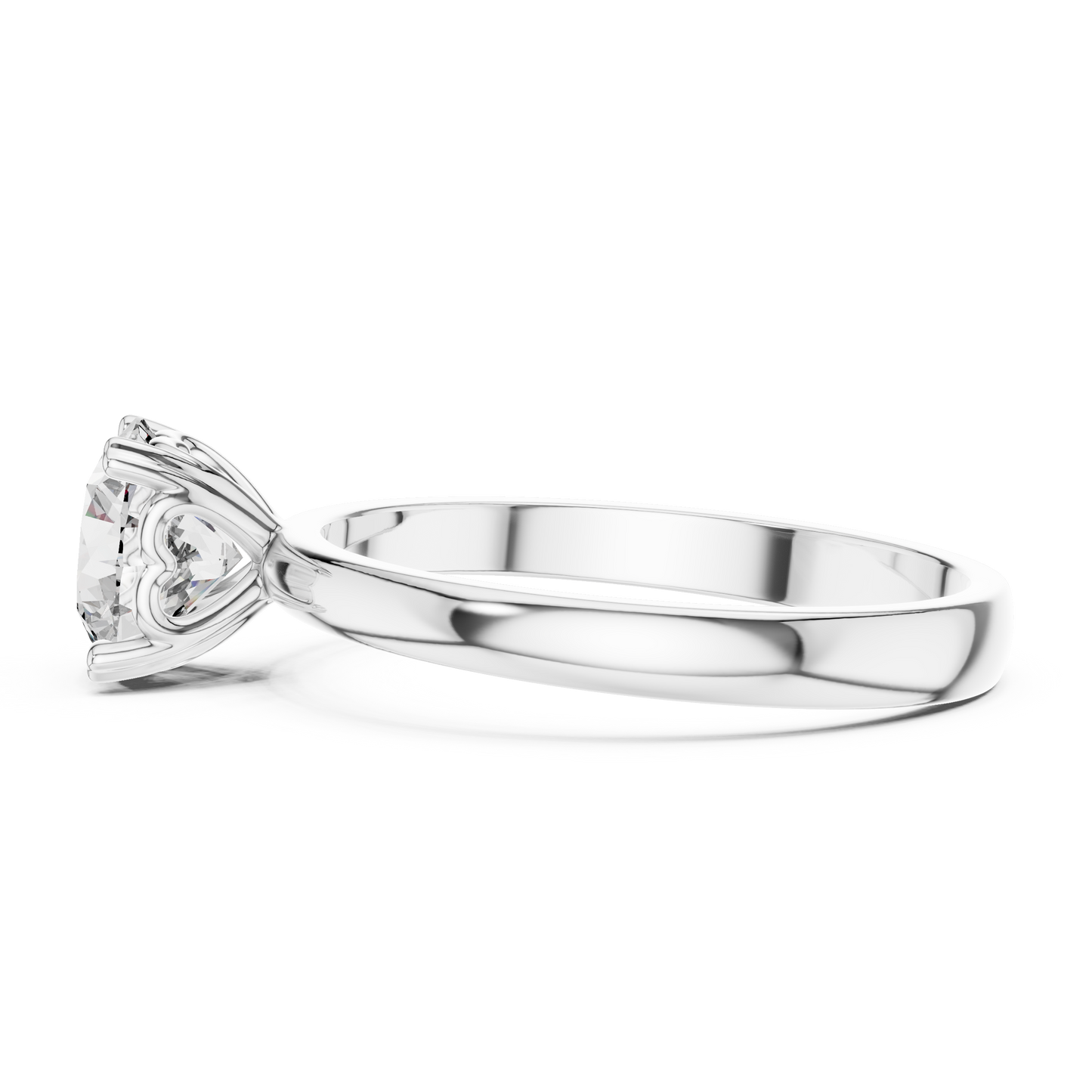 Round Cut Lab Grown Diamond Solitaire Engagement Ring in Rose Gold