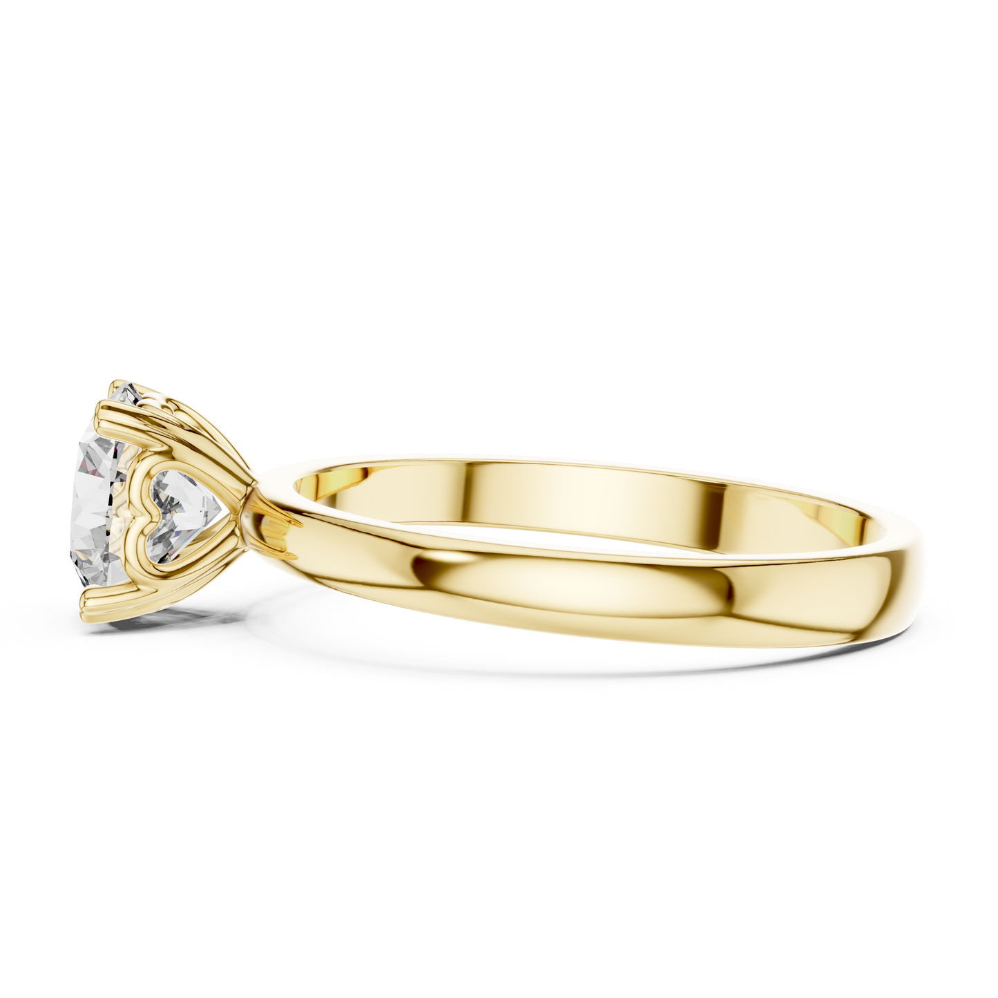 Round Cut Lab Grown Diamond Solitaire Engagement Ring in Rose Gold
