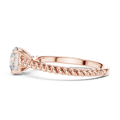 Twisted Shank Lab Grown Diamond Engagement Ring